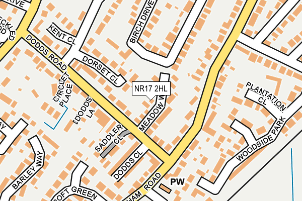 NR17 2HL map - OS OpenMap – Local (Ordnance Survey)