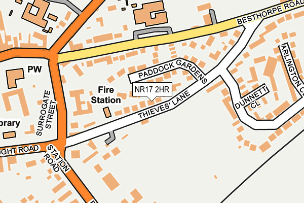 NR17 2HR map - OS OpenMap – Local (Ordnance Survey)