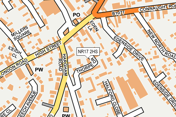NR17 2HS map - OS OpenMap – Local (Ordnance Survey)