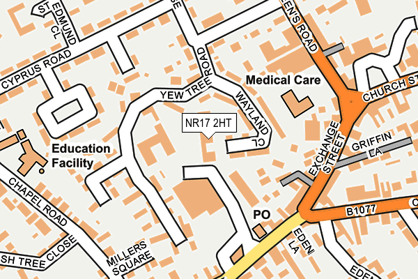 NR17 2HT map - OS OpenMap – Local (Ordnance Survey)