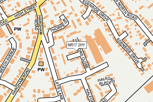 NR17 2HY map - OS OpenMap – Local (Ordnance Survey)
