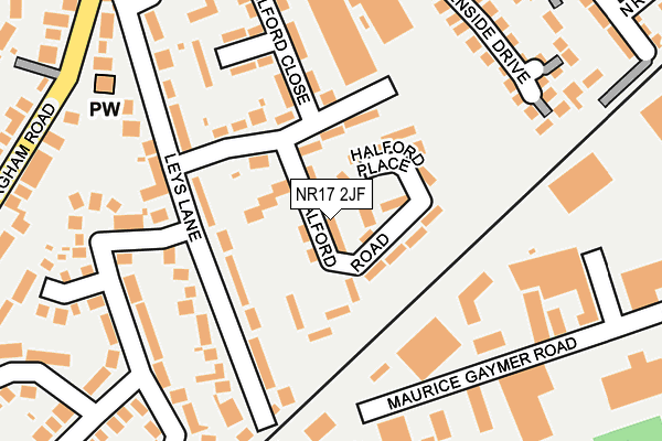 NR17 2JF map - OS OpenMap – Local (Ordnance Survey)