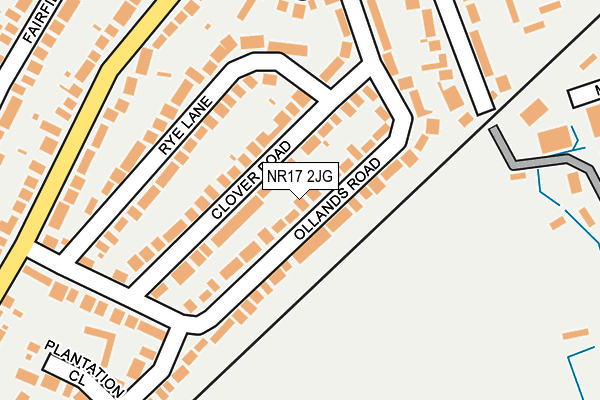 NR17 2JG map - OS OpenMap – Local (Ordnance Survey)