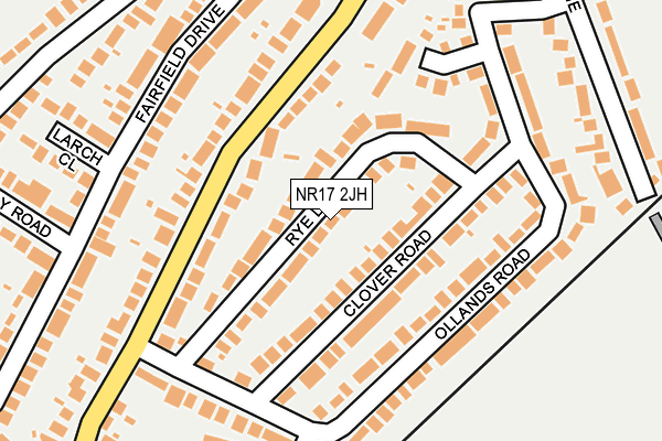 NR17 2JH map - OS OpenMap – Local (Ordnance Survey)