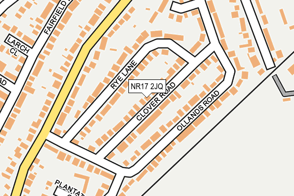 NR17 2JQ map - OS OpenMap – Local (Ordnance Survey)