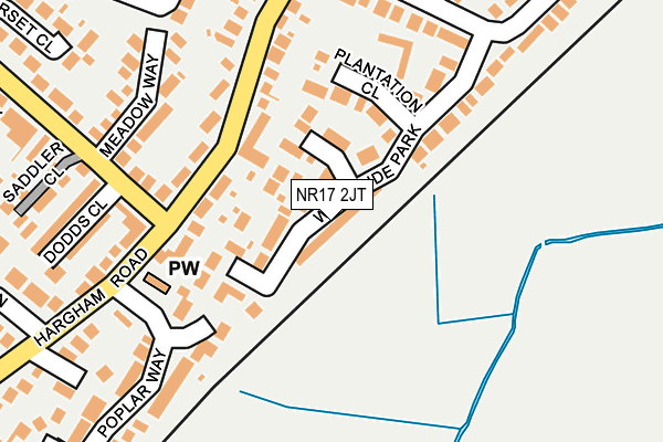 NR17 2JT map - OS OpenMap – Local (Ordnance Survey)