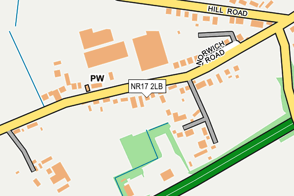 NR17 2LB map - OS OpenMap – Local (Ordnance Survey)