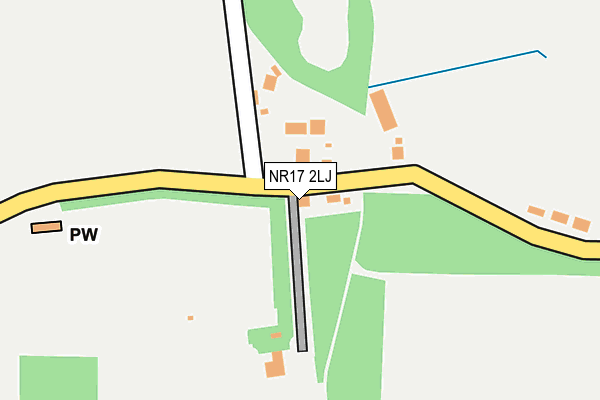 NR17 2LJ map - OS OpenMap – Local (Ordnance Survey)