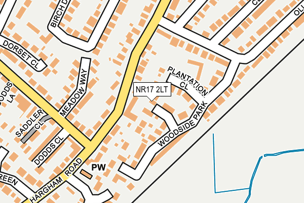 NR17 2LT map - OS OpenMap – Local (Ordnance Survey)