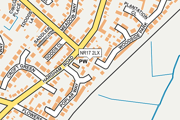 NR17 2LX map - OS OpenMap – Local (Ordnance Survey)