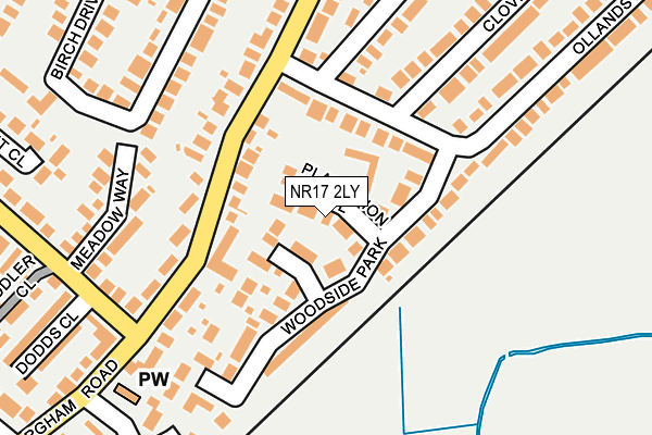 NR17 2LY map - OS OpenMap – Local (Ordnance Survey)