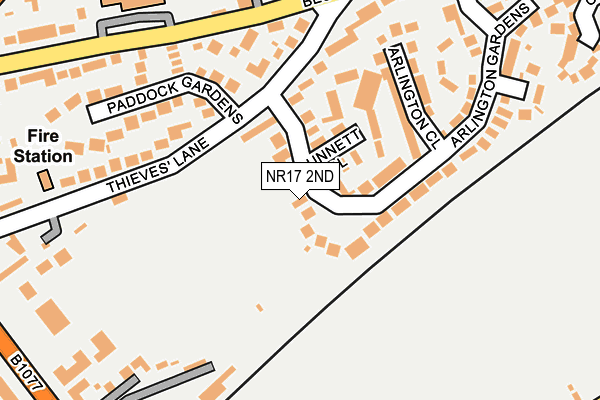 NR17 2ND map - OS OpenMap – Local (Ordnance Survey)