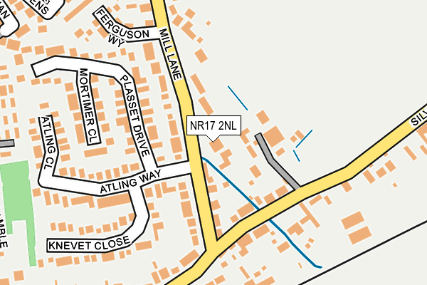 NR17 2NL map - OS OpenMap – Local (Ordnance Survey)