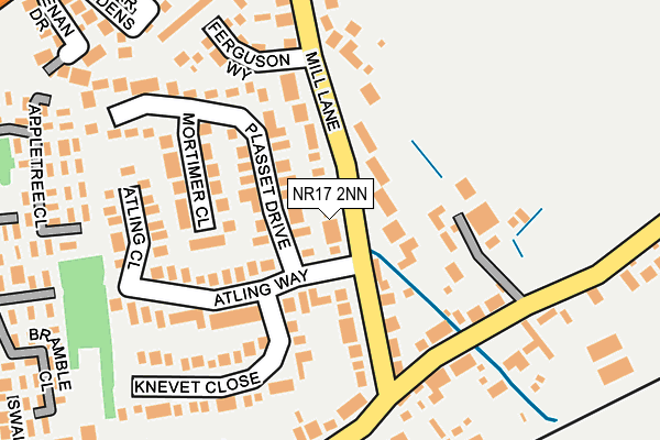 NR17 2NN map - OS OpenMap – Local (Ordnance Survey)