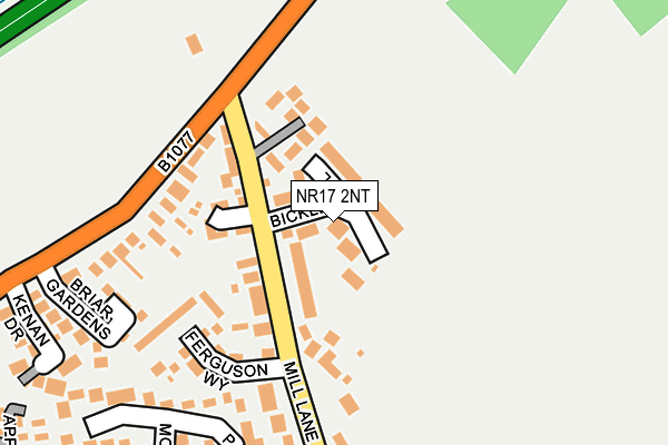 NR17 2NT map - OS OpenMap – Local (Ordnance Survey)