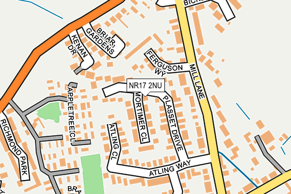 NR17 2NU map - OS OpenMap – Local (Ordnance Survey)