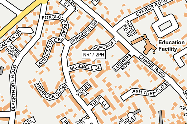 NR17 2PH map - OS OpenMap – Local (Ordnance Survey)