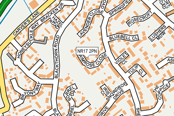 NR17 2PN map - OS OpenMap – Local (Ordnance Survey)