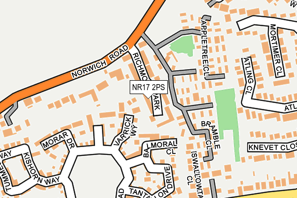 NR17 2PS map - OS OpenMap – Local (Ordnance Survey)