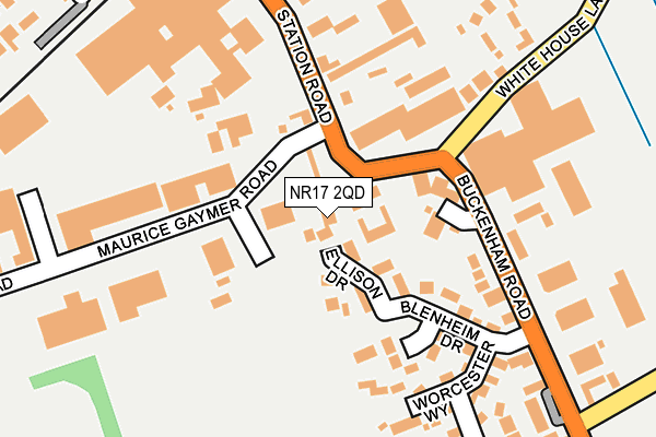 NR17 2QD map - OS OpenMap – Local (Ordnance Survey)