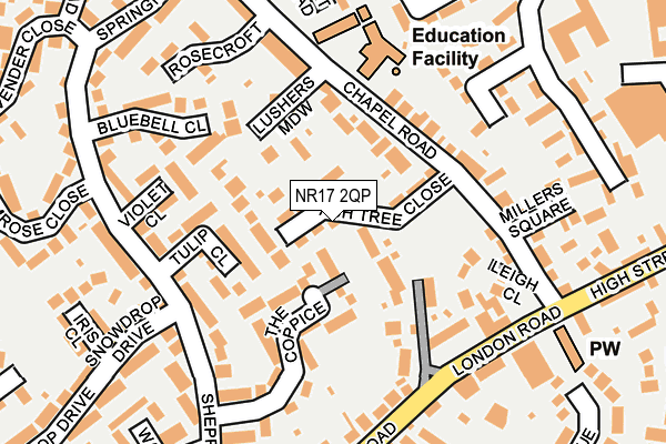 NR17 2QP map - OS OpenMap – Local (Ordnance Survey)