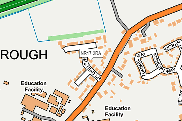 NR17 2RA map - OS OpenMap – Local (Ordnance Survey)