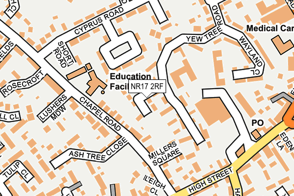 NR17 2RF map - OS OpenMap – Local (Ordnance Survey)