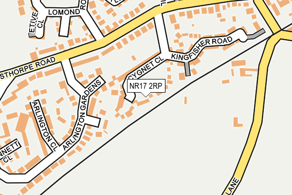 NR17 2RP map - OS OpenMap – Local (Ordnance Survey)