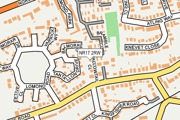 NR17 2RW map - OS OpenMap – Local (Ordnance Survey)