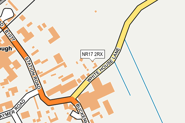 NR17 2RX map - OS OpenMap – Local (Ordnance Survey)