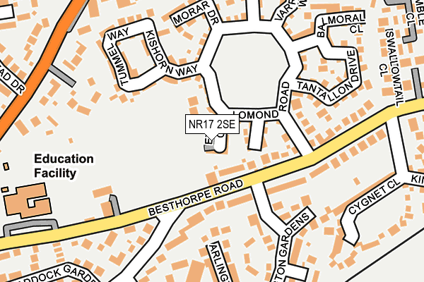 NR17 2SE map - OS OpenMap – Local (Ordnance Survey)