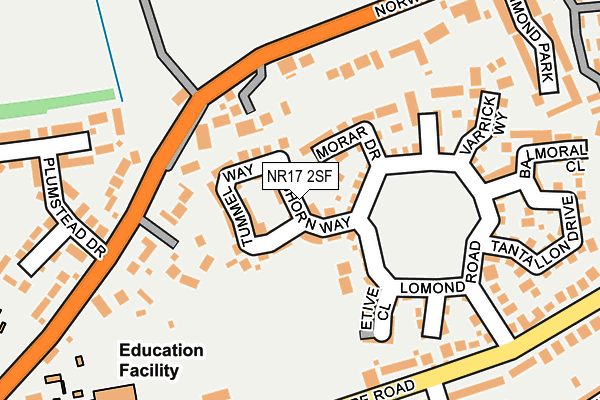 NR17 2SF map - OS OpenMap – Local (Ordnance Survey)