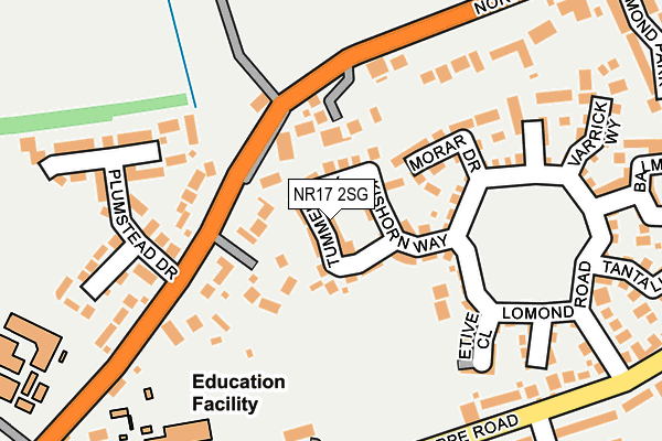 NR17 2SG map - OS OpenMap – Local (Ordnance Survey)