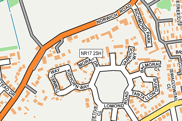 NR17 2SH map - OS OpenMap – Local (Ordnance Survey)