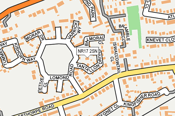 NR17 2SN map - OS OpenMap – Local (Ordnance Survey)