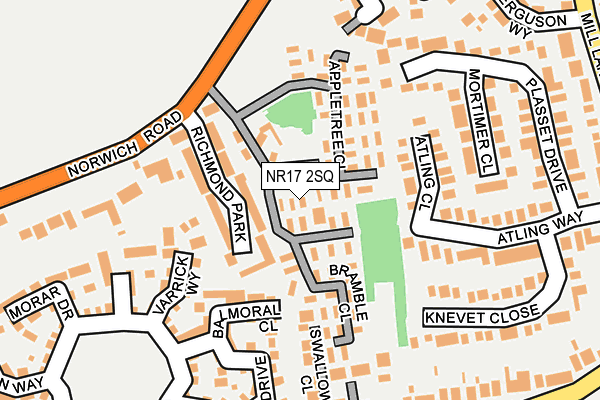 NR17 2SQ map - OS OpenMap – Local (Ordnance Survey)