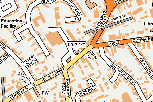 NR17 2XF map - OS OpenMap – Local (Ordnance Survey)