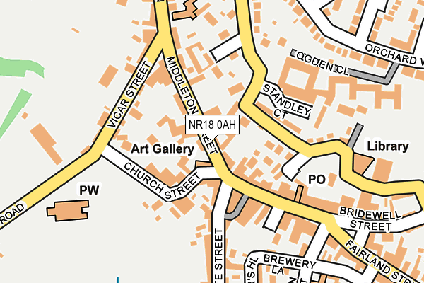 NR18 0AH map - OS OpenMap – Local (Ordnance Survey)