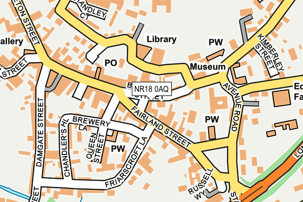 NR18 0AQ map - OS OpenMap – Local (Ordnance Survey)