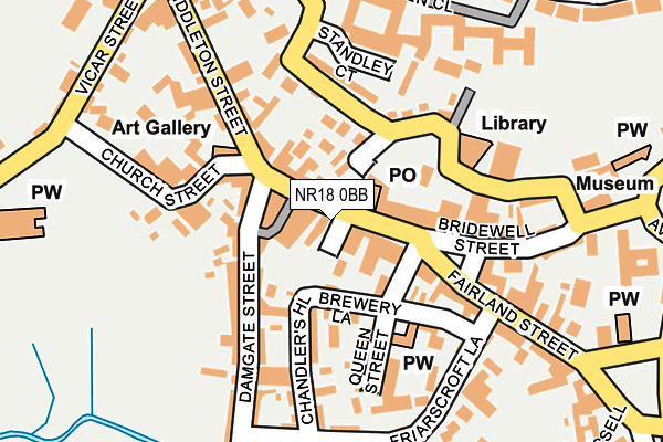NR18 0BB map - OS OpenMap – Local (Ordnance Survey)