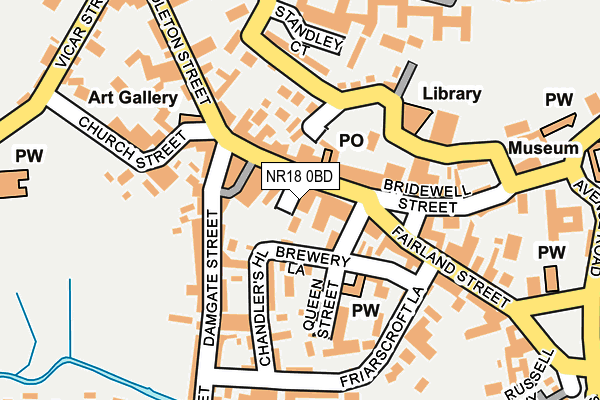 NR18 0BD map - OS OpenMap – Local (Ordnance Survey)
