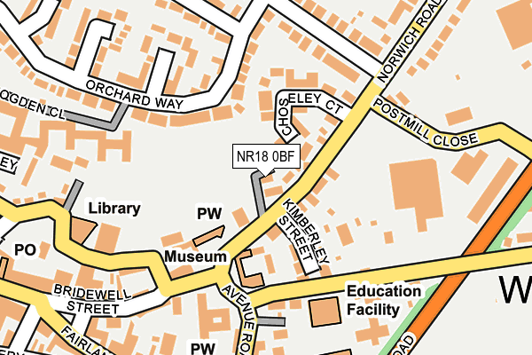 NR18 0BF map - OS OpenMap – Local (Ordnance Survey)
