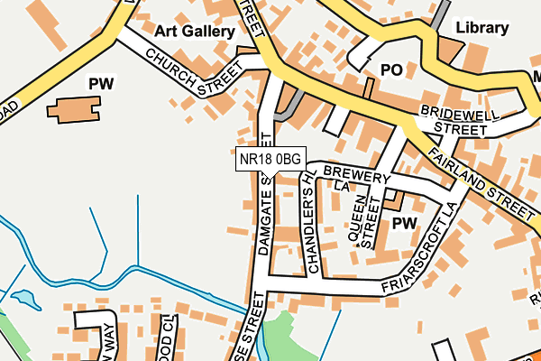 NR18 0BG map - OS OpenMap – Local (Ordnance Survey)