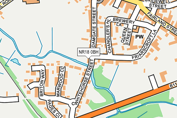 NR18 0BH map - OS OpenMap – Local (Ordnance Survey)