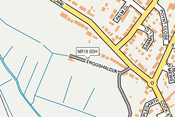 NR18 0DH map - OS OpenMap – Local (Ordnance Survey)