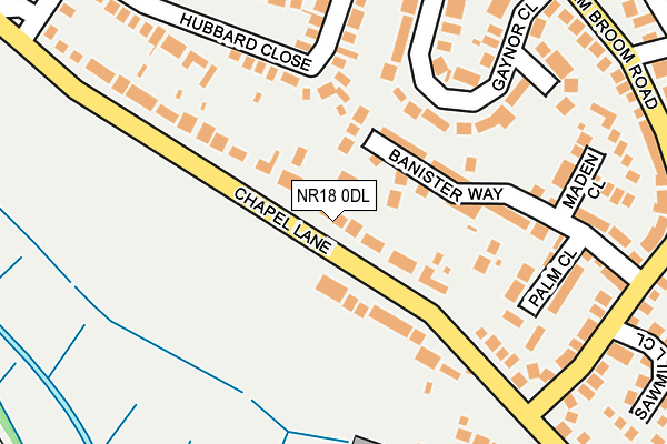 NR18 0DL map - OS OpenMap – Local (Ordnance Survey)