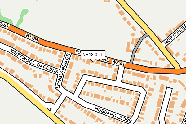 NR18 0DT map - OS OpenMap – Local (Ordnance Survey)
