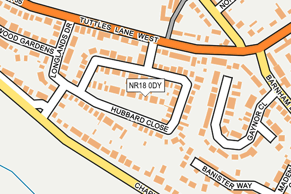 NR18 0DY map - OS OpenMap – Local (Ordnance Survey)