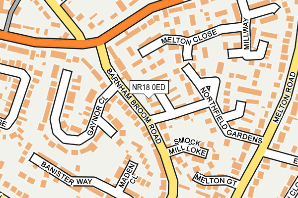 NR18 0ED map - OS OpenMap – Local (Ordnance Survey)