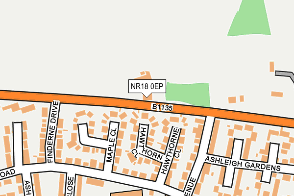 NR18 0EP map - OS OpenMap – Local (Ordnance Survey)